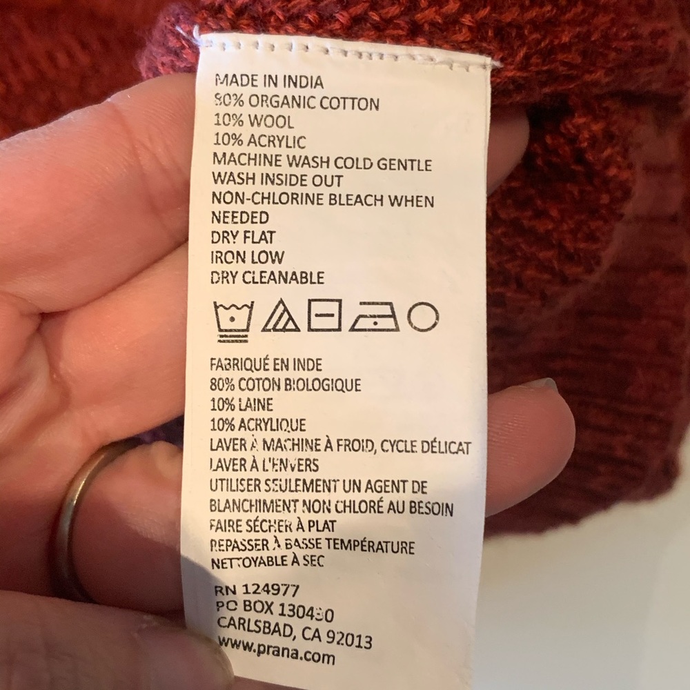 Prana Archer Vestido sweater dress Res Umber M - Picture 7 of 8